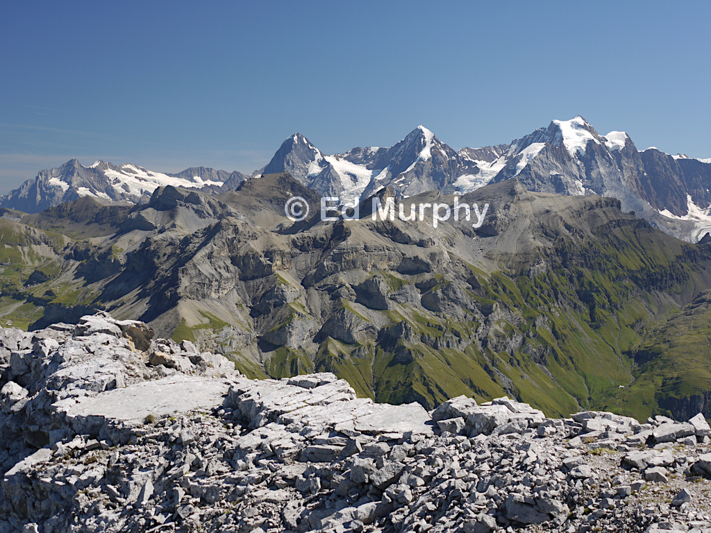 Eiger, Mönch and Jungfrau from the Ärmighorn