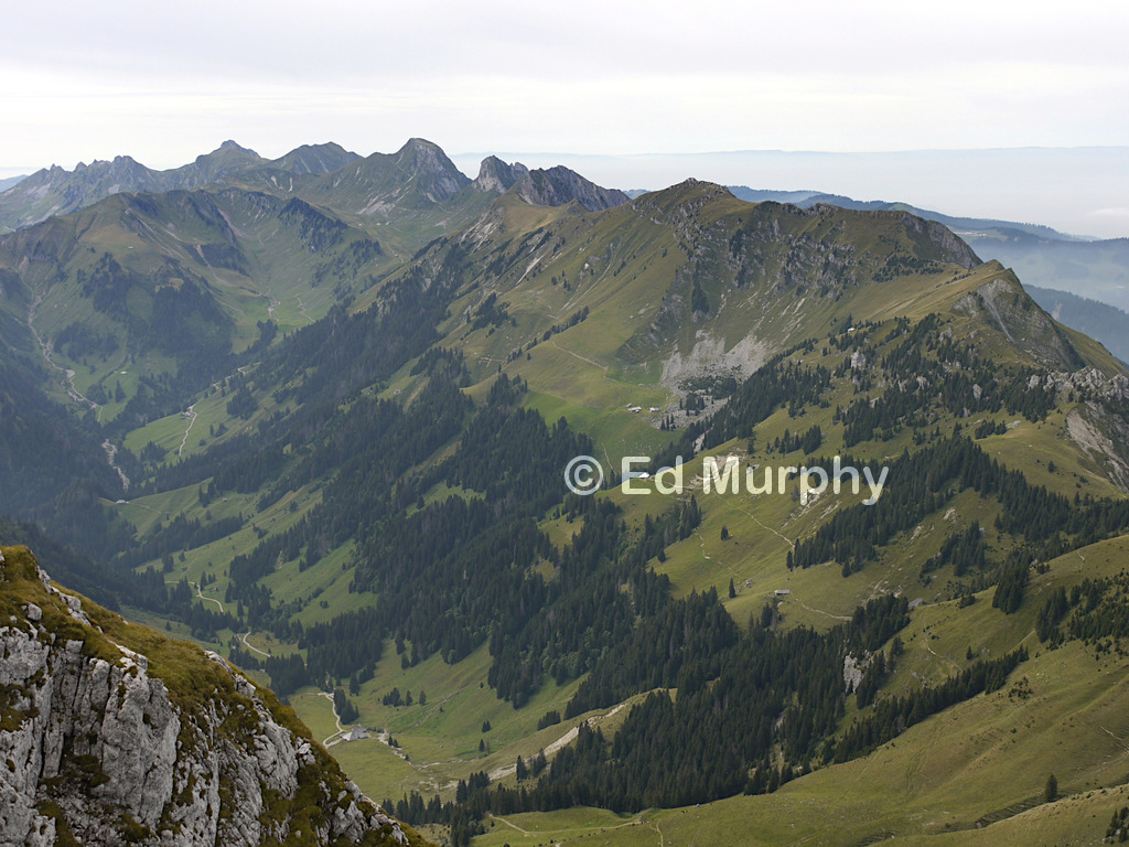 View from the Stockhorn summit to the Gantrisch (centre)
