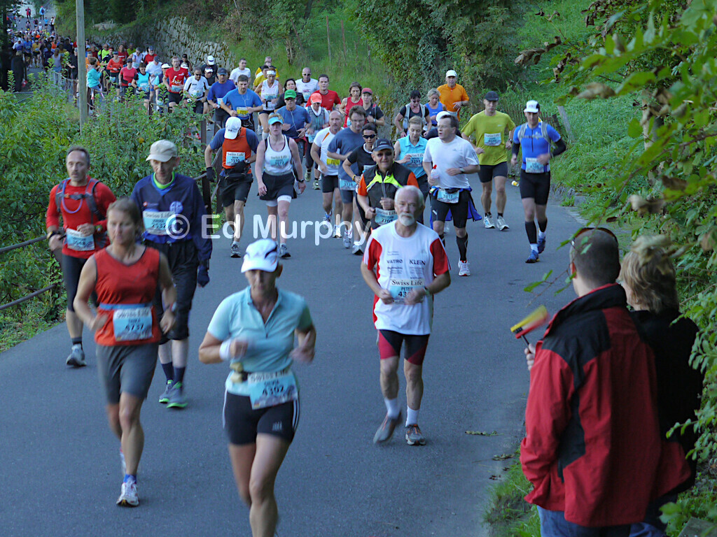 Jungfrau Marathon runners at Gsteig