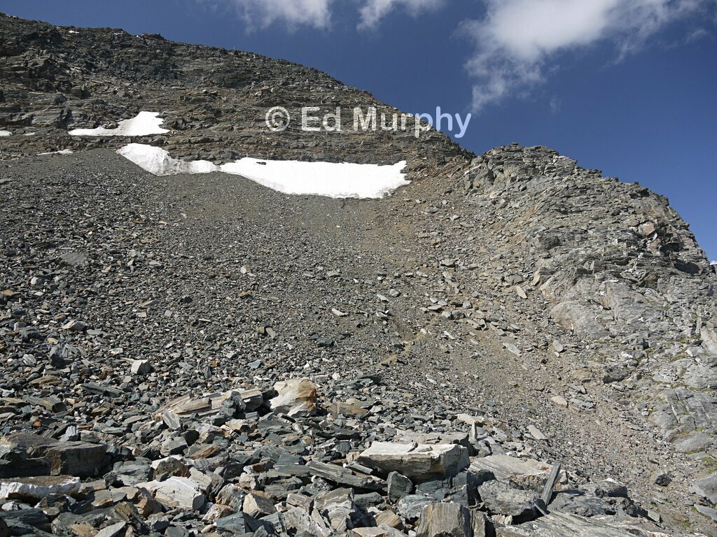 Scree slopes on The Wasenhorn
