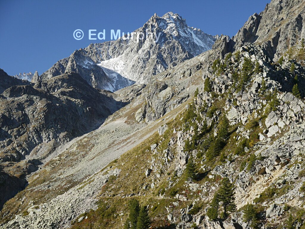 Le Portalet peak above the Orny Hut track