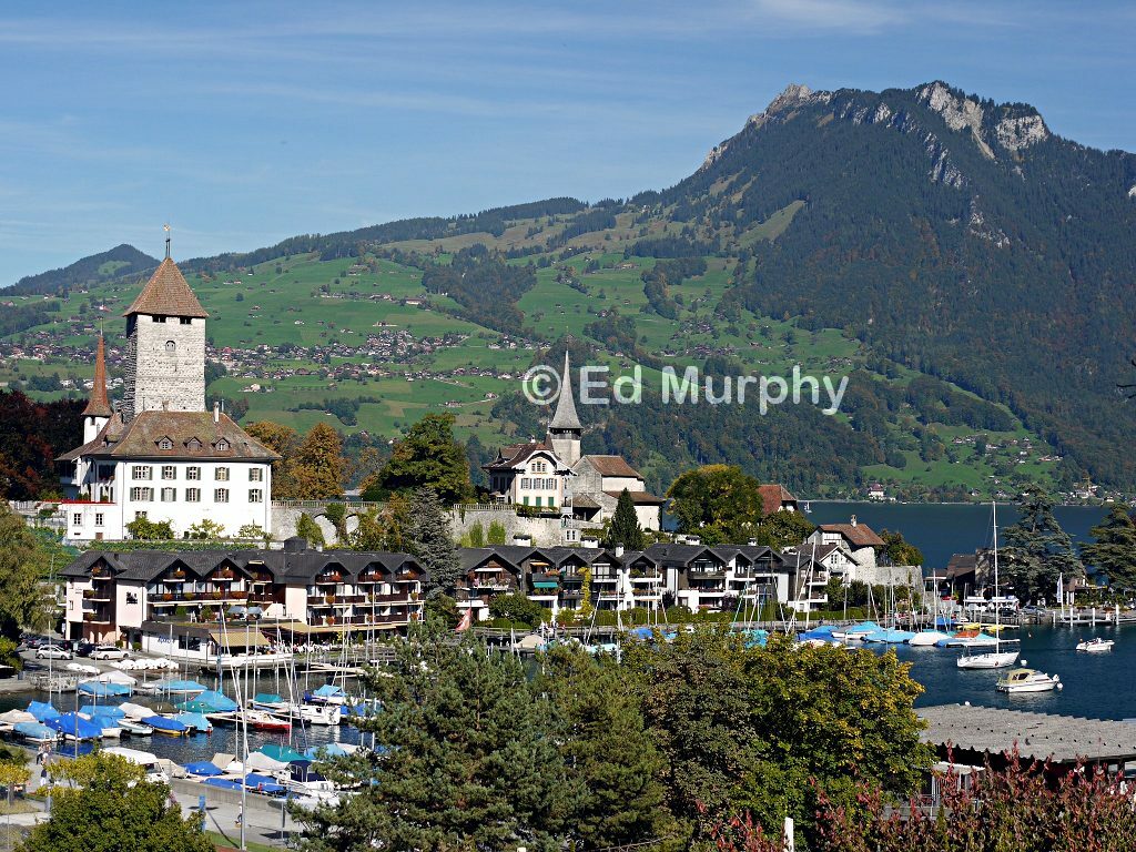 The Sigriswiler Rothorn seen across Lake Thun from Spiez