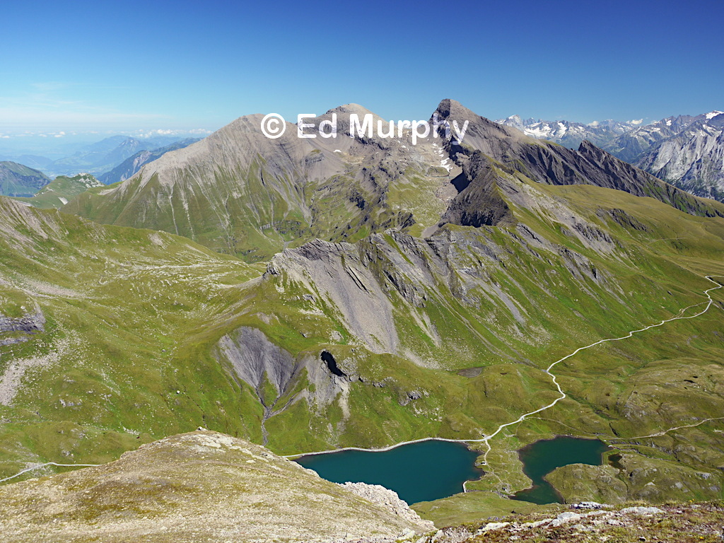 View from the Reeti summit to the Schwarzhorn group