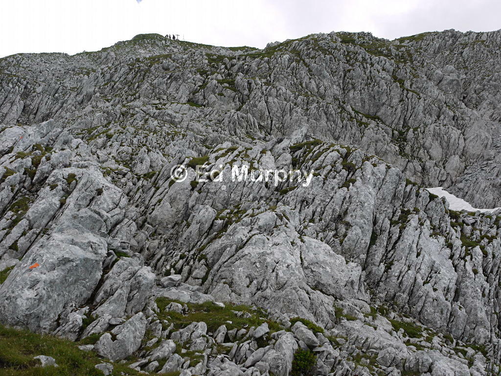 Typical karst formations below the Seehorn's summit