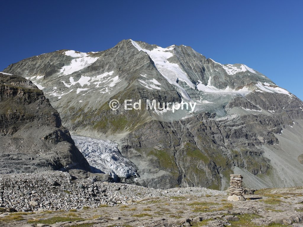 Les Diablons and the tongue of the Turtmann Glacier