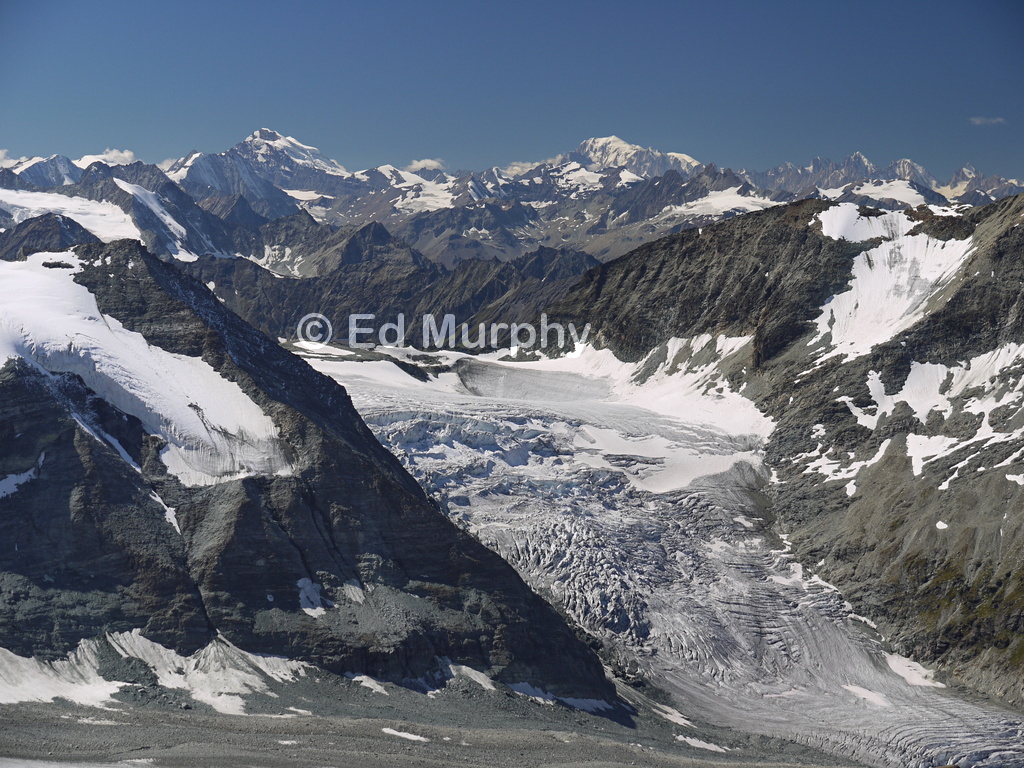 View from the Outer Barrhorn to the Grand Combin and Mont Blanc