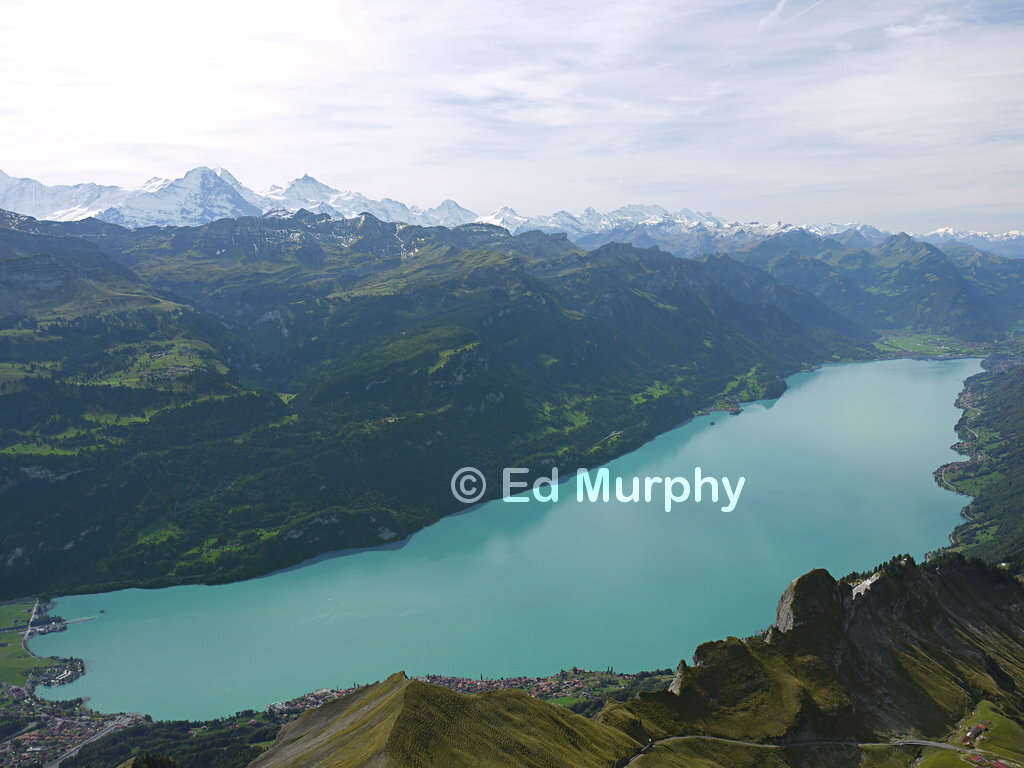 Lake Brienz and the Bernese Oberland skyline from the Brienzer Rothorn summit