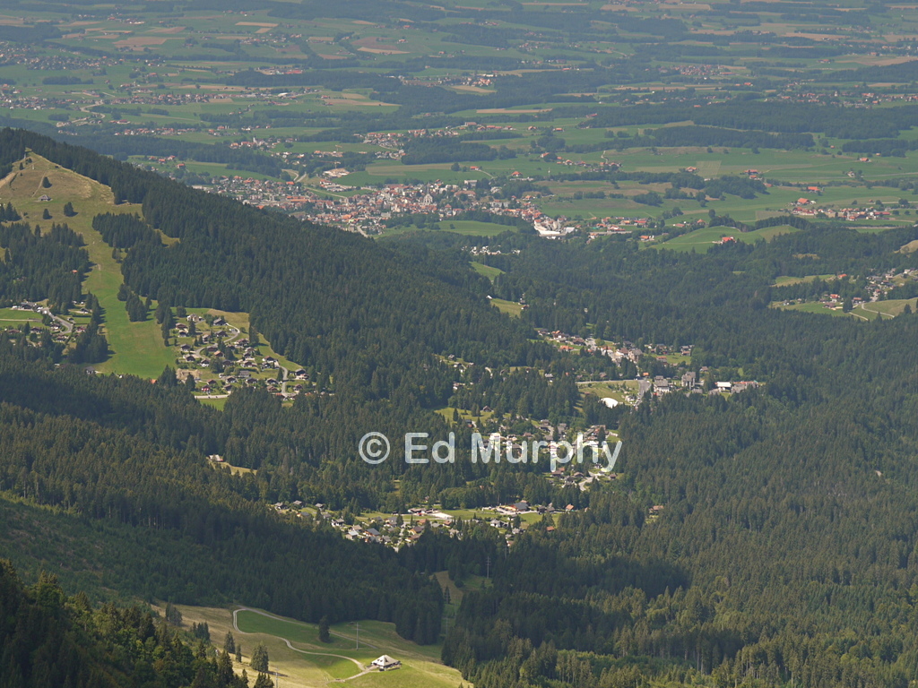The south Canton Fribourg countryside from the Dent de Lys