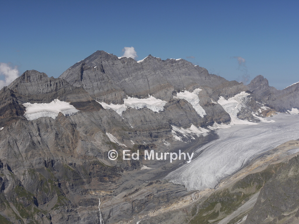 The Blümlisalp range and the tongue of the Kanderfirn glacier
