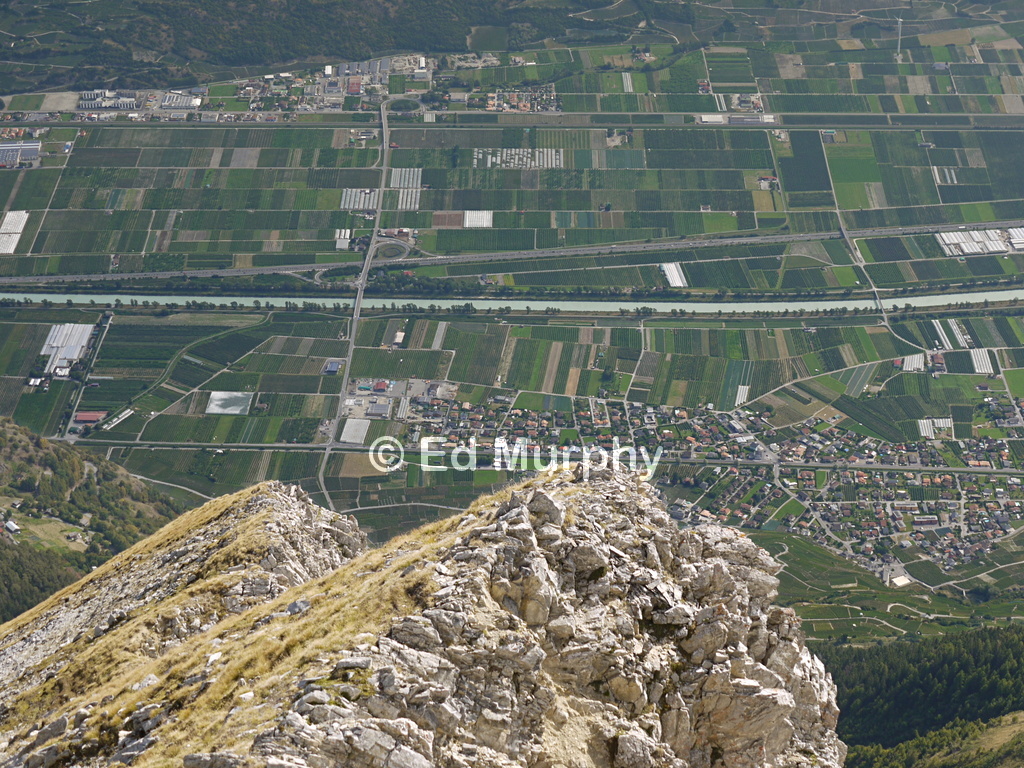 The Rhône Valley from the summit of the Grand Chavalard