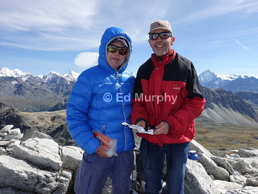 Eric and Daniel Zangger on the summit of the Bella Tola