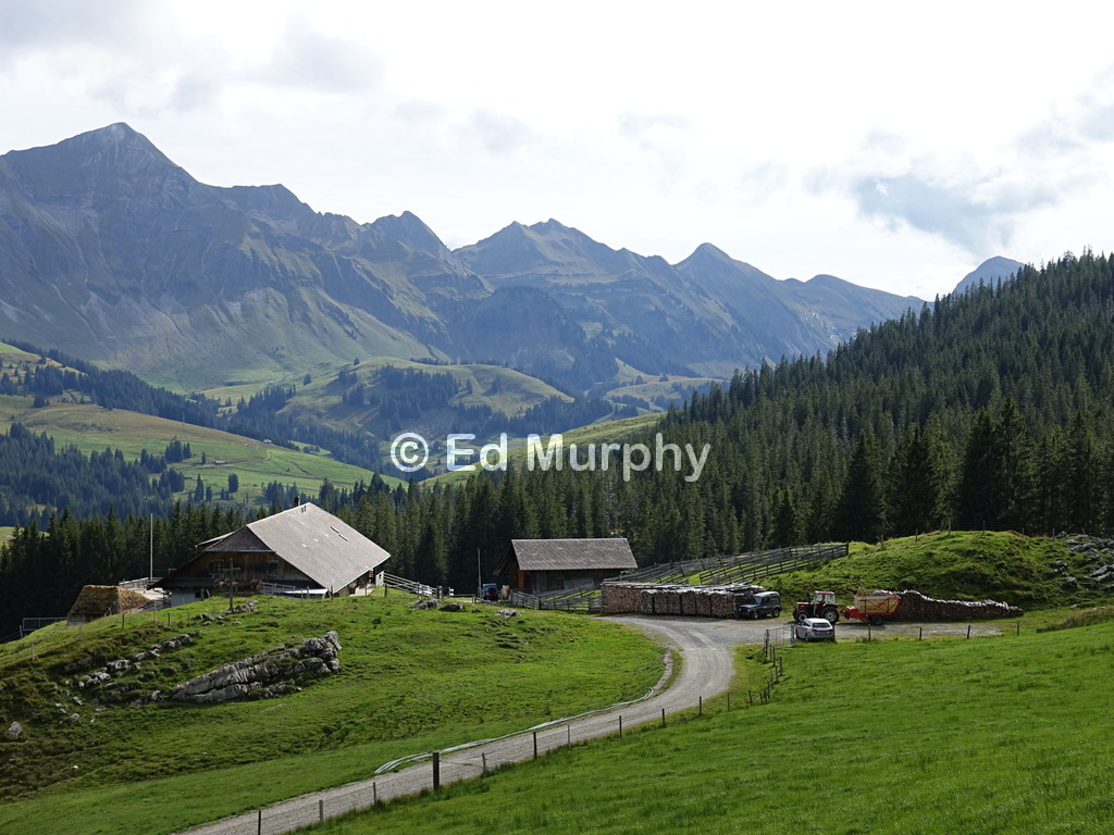 Alp Schlund and the Riedergrat peaks to its south