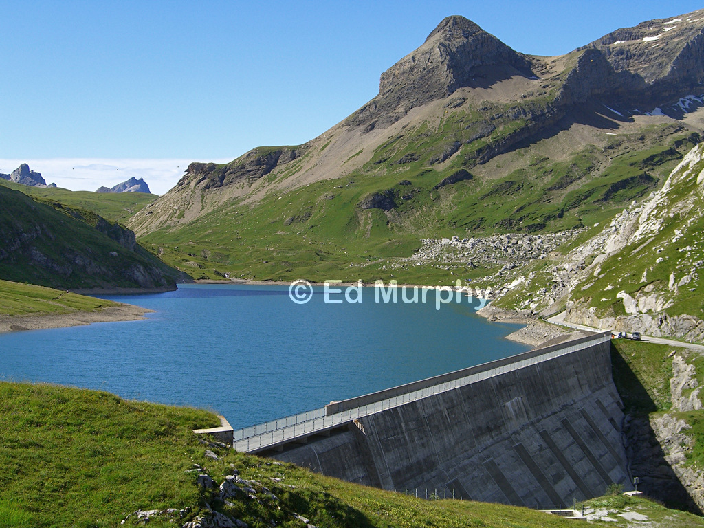 The Sanetsch Reservoir and Les Fours peak