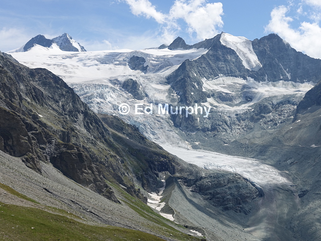 The Moiry Glacier seen from the slopes of the Garde de Bordon