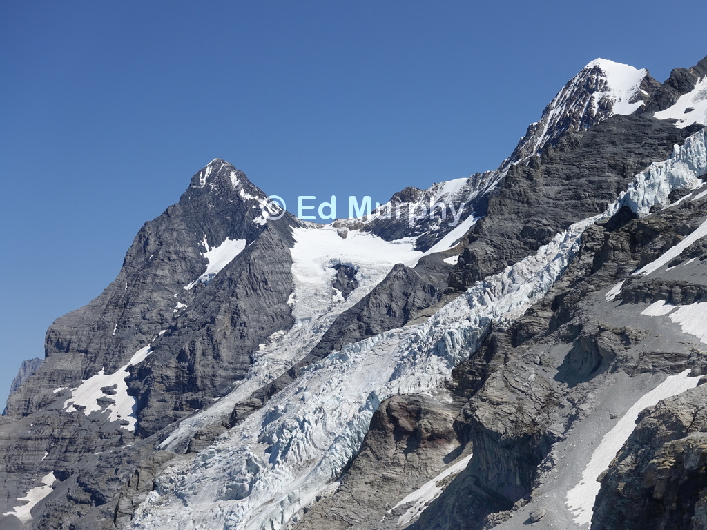 Eiger, Mönch and Giessen Glacier from the Silberhorn Hut