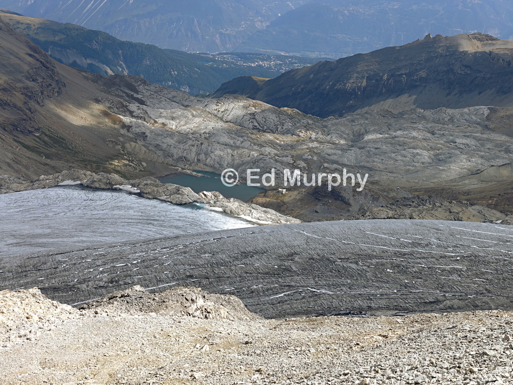 The Wildhorn Glacier and the Cabane des Audannes below it