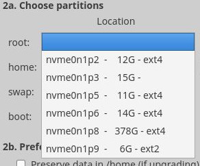 Short partition list