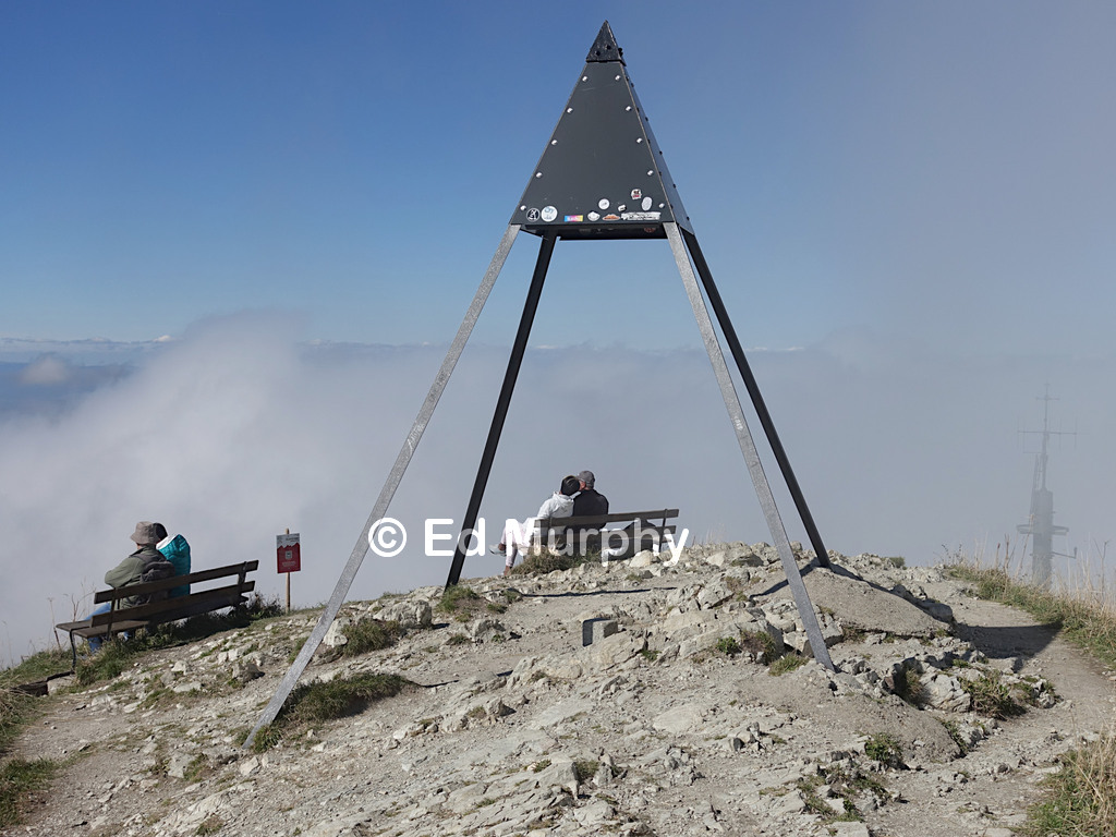 The Moléson summit with lightning shelter and tourist facilities